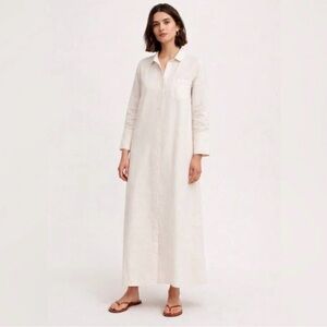 J. Crew NWT XXL Long Beach Shirt Linen Cotton Blend